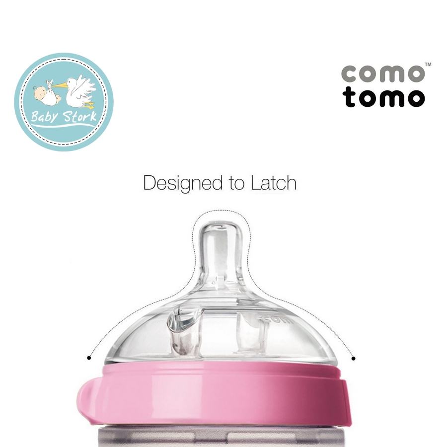 Hộp 2 bình sữa Comotomo xanh 150ml chính hãng, tách lẻ / đổi ty