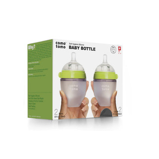 Hộp 2 bình sữa Comotomo xanh 150ml chính hãng, tách lẻ / đổi ty