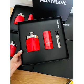 Set nước hoa mont legend red edp 100ml + 7,5ml + lăn khử mùi 75g