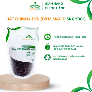 Hạt quinoa đen (diêm mạch) Sức Khỏe Xanh - 500g/túi - Nhập khẩu Peru-Nam Mỹ chính hãng