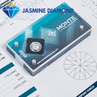 (Size 4-7.5 ly) Kim cương nhân tạo cao cấp Monte Moissanite của Bỉ