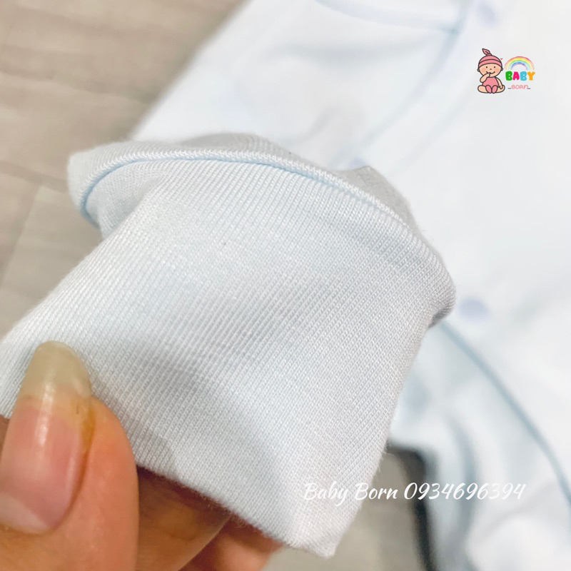 Anminaza - Body dài tay cài chéo sợi tre AMI0118