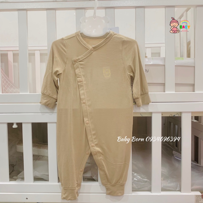 Anminaza - Body dài tay cài chéo sợi tre AMI0118