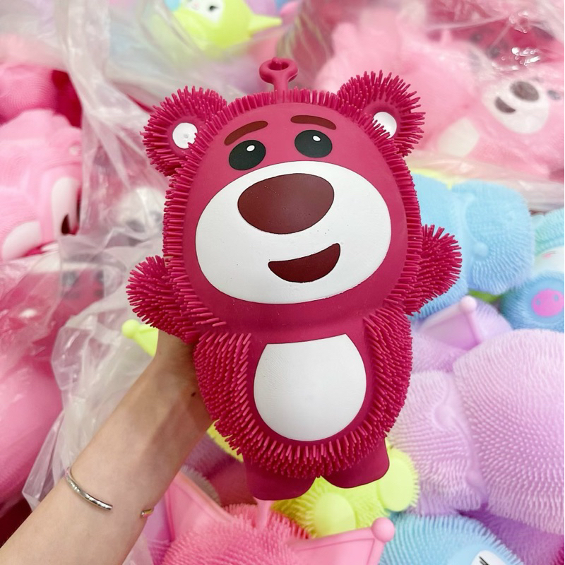 Gấu Dâu Lotso Bear, Kuromi Gai Đèn Mềm Siêu To 25cm Bóp Xả Stress