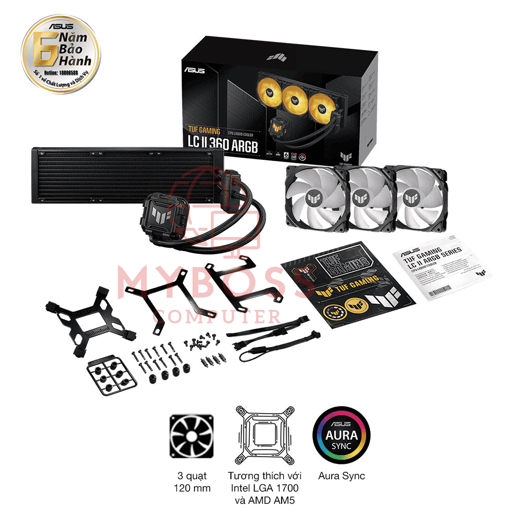 Tản Nhiệt Nước AIO ASUS TUF GAMING LC II 360 ARGB - FullBox - Chính Hãng BH 60 Tháng !!!