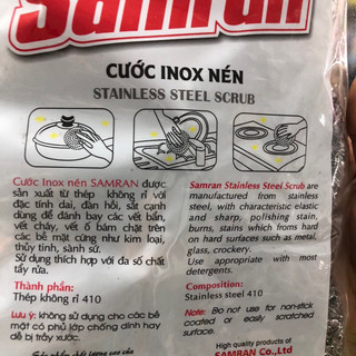 gói 6 miếng cước rửa chén inox Samran