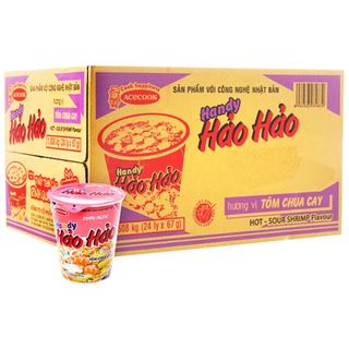Thùng 24 Ly Mì Hảo Hảo Handy Hương Vị Tôm Chua Cay 67g