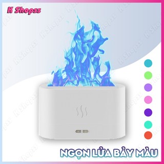 Ngọn Lửa Hương Thơm Khuếch Tán Máy Tạo Độ Ẩm Không Khí Siêu Âm Thanh Mát Tạo Sương Fogger LED Khuếch Tán Hương Thơm Nhà