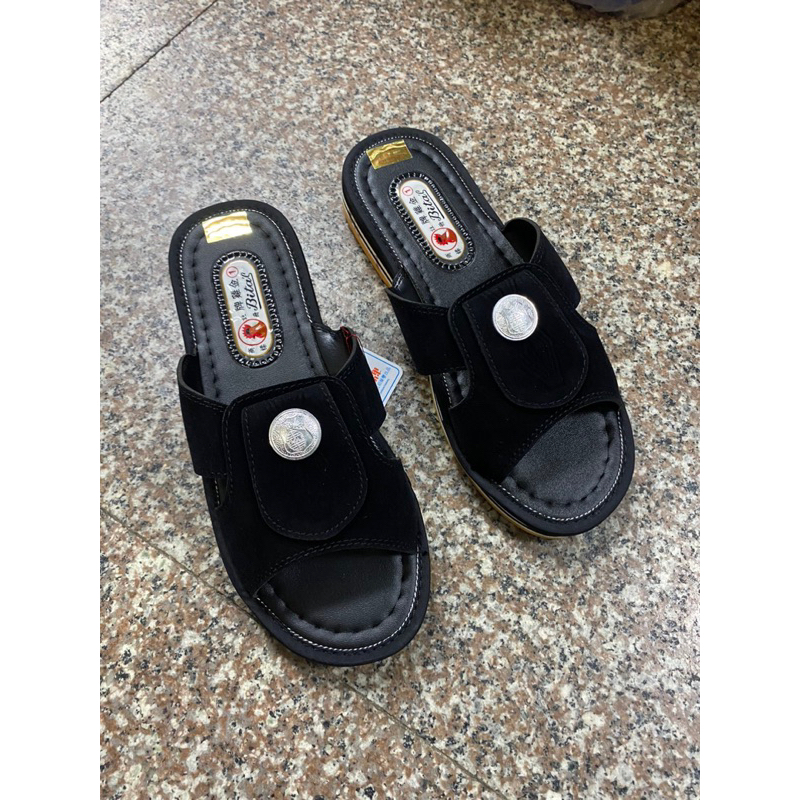 Dép nam gà mác tròn chuẩn hành bitas loại 1  kèm ảnh thật 2 màu đen và vàng