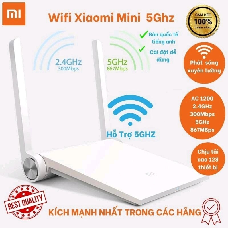 Kích sóng Wifi Xiaomi Mini 5Ghz 1200Mbps Siêu Mạnh
