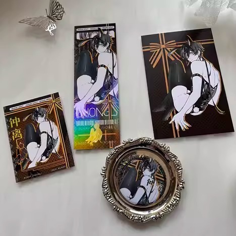 Zhongli ver Bunny / Genshin Impact | Huy hiệu, postcard, vé laser, ảnh polaroid / Vago mundo