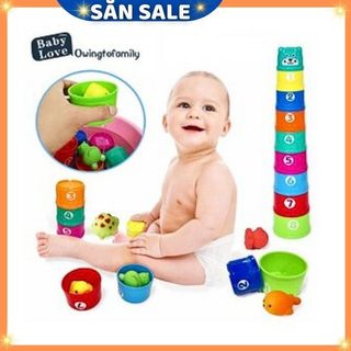 Đồ Chơi Bồn Tắm Xếp Cốc Và Các Sinh Vật Dưới Nước