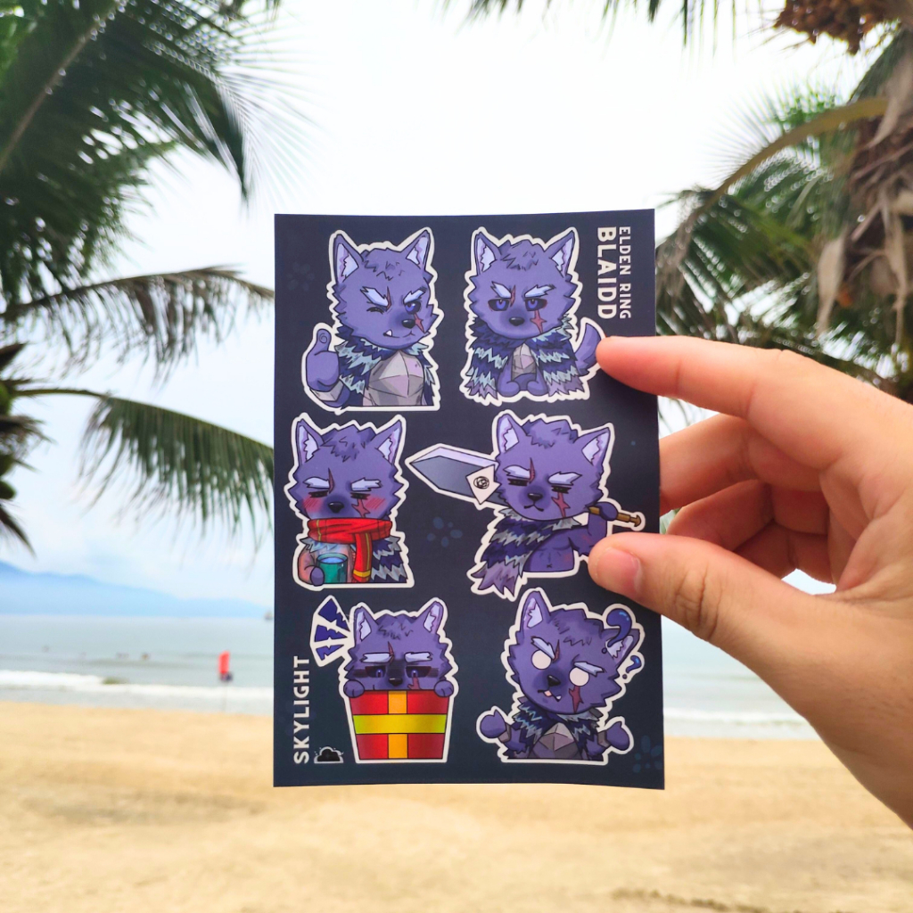 NO.04 BLAIDD - Sticker Furry Sheet A6 Decal chống nước 3