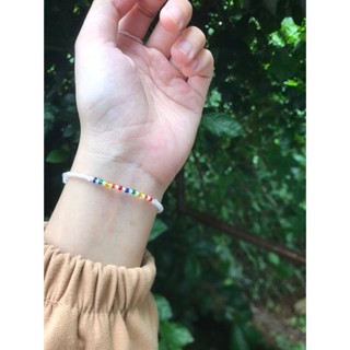 Vòng tay, vòng chân, vòng cổ, nhẫn hạt cườm handmade dây trơn hạt nhỏ nhỏ xíu