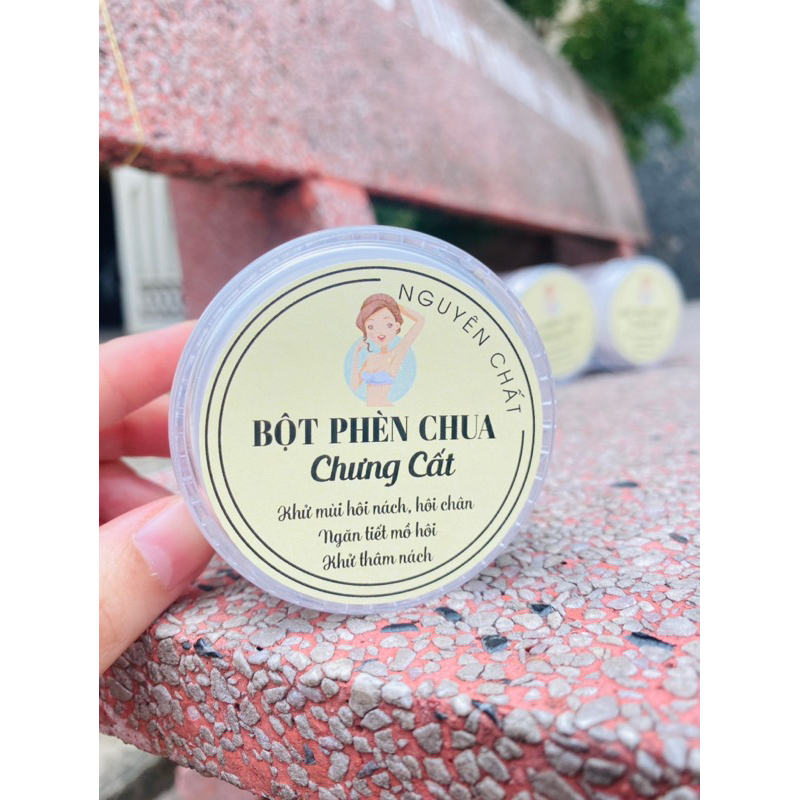 Bột phèn chua chưng cất ngăn mồ hôi nách