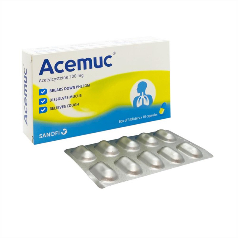 ACEMUC LONG ĐỜM , TIÊU NHẦY DẠNG BỘT HỘP 30 GÓI