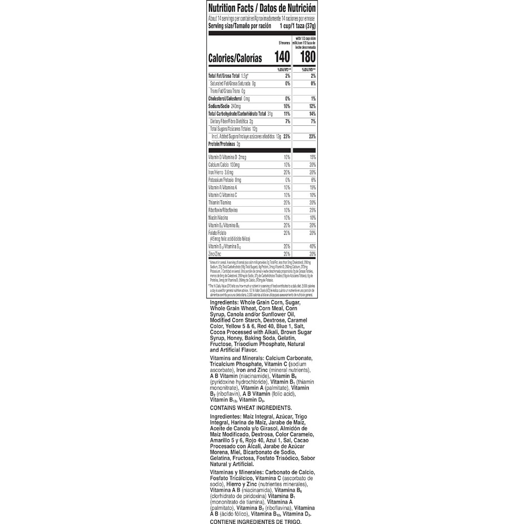 Ngũ cốc nguyên hạt  Lucky Charms Smores Mashmallow 510gr