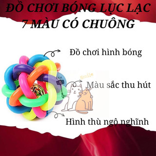 Đồ Chơi Bóng 7 Màu Có Lục Lạc Cho Chó Mèo