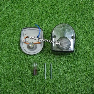 Đèn hậu xe cub 81-86-88- cánh én chụp màu khói đế inox