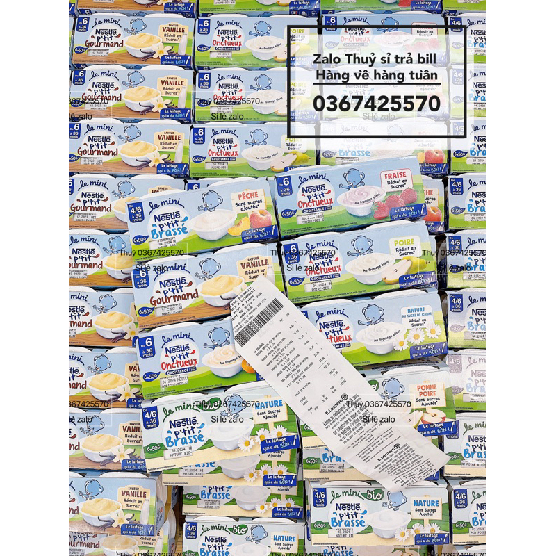 (Air ✈️ có bill - mẫu mới ) Sữa chua - Váng sữa hữu cơ Nestle Bio lốc 6 hộp