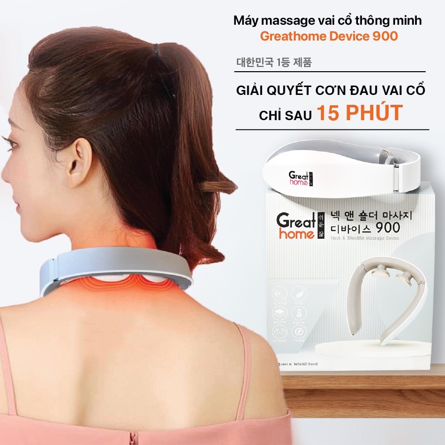 Máy Massage vai cổ thông minh Device 900 CHÍNH HÃNG Greathome