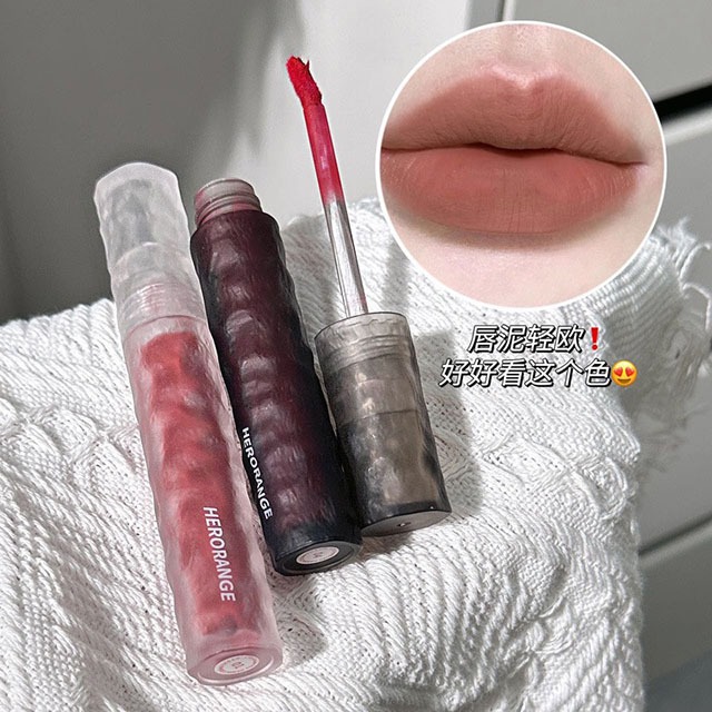 Son Kem Lì HERORANGE Version Rock Matte Velvet Chất Son Bùn Mềm Mịn Có Hộp Vỏ Nhấm - HR291