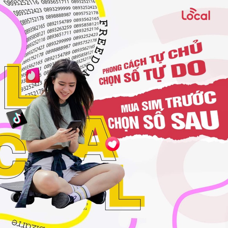 Sim 4G Mobifone Local 6A68 - 12A68S xài 1 năm, Data không giới hạn