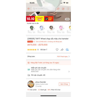 [ORDER] TAFIT Wheel chạy sắc màu cho hamster ver2.0 update siêu xịn