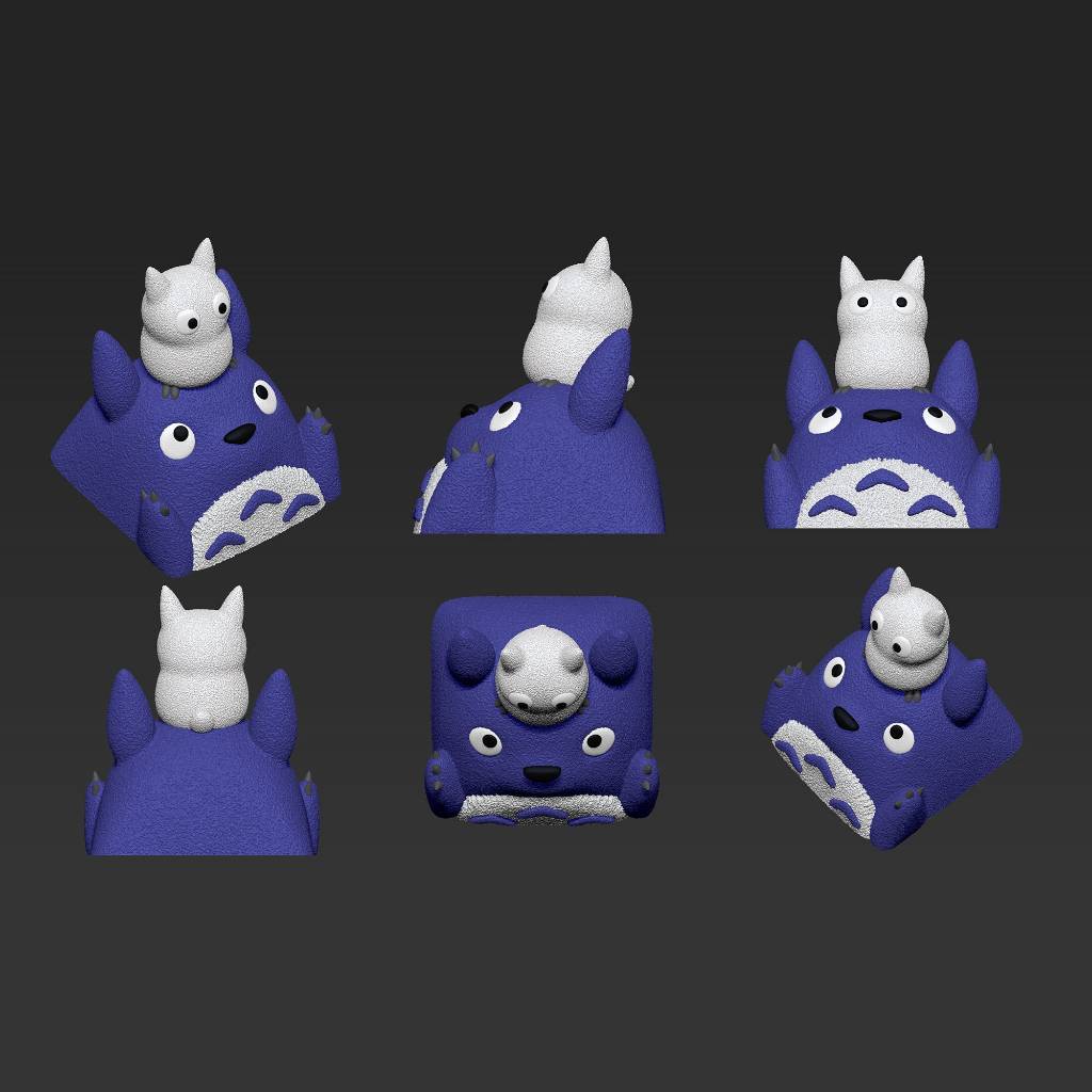 Totoro keycap, nút bàn phím cơ, artisan keycap
