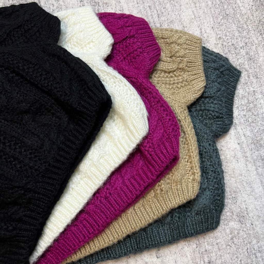 Áo len thừng croptop dài tay, áo cardigan len thừng dáng ngắn thời trang CHANGBASIC