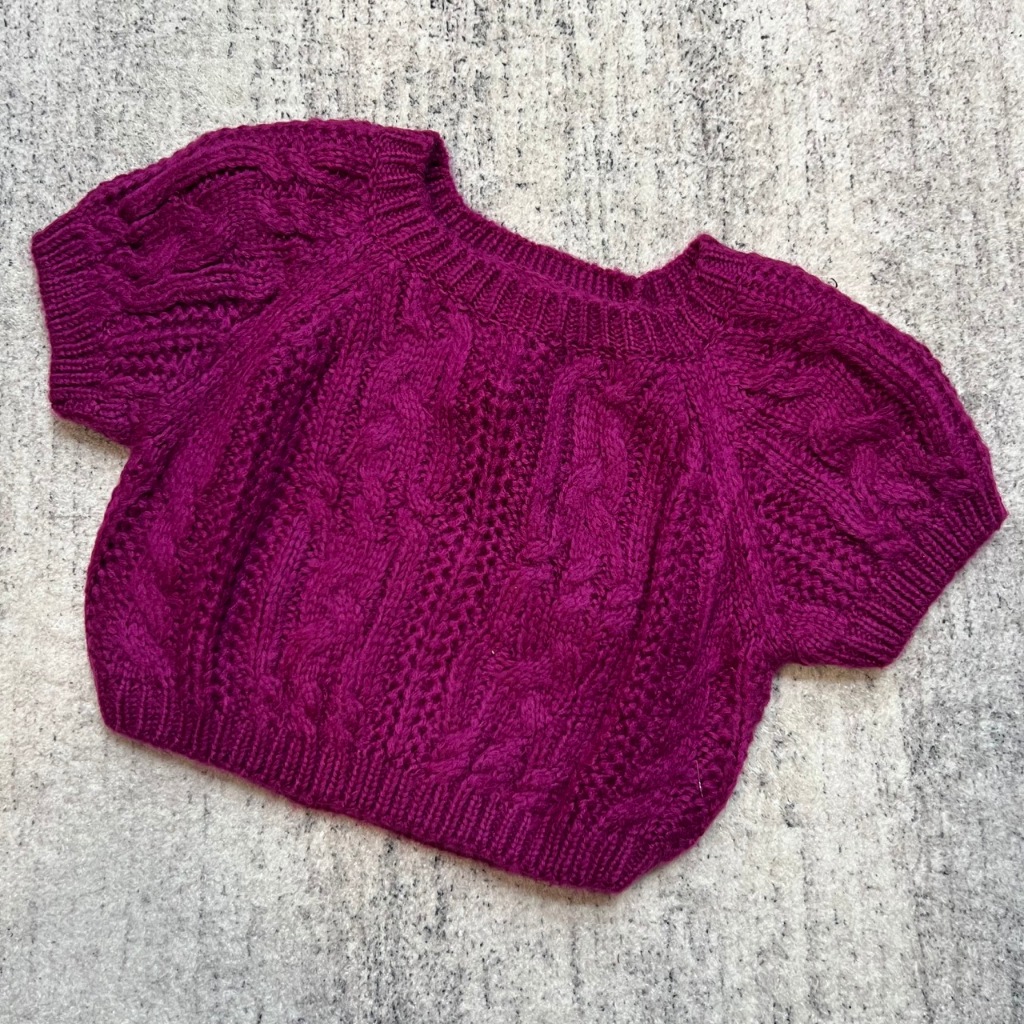 Áo len thừng croptop dài tay, áo cardigan len thừng dáng ngắn thời trang CHANGBASIC