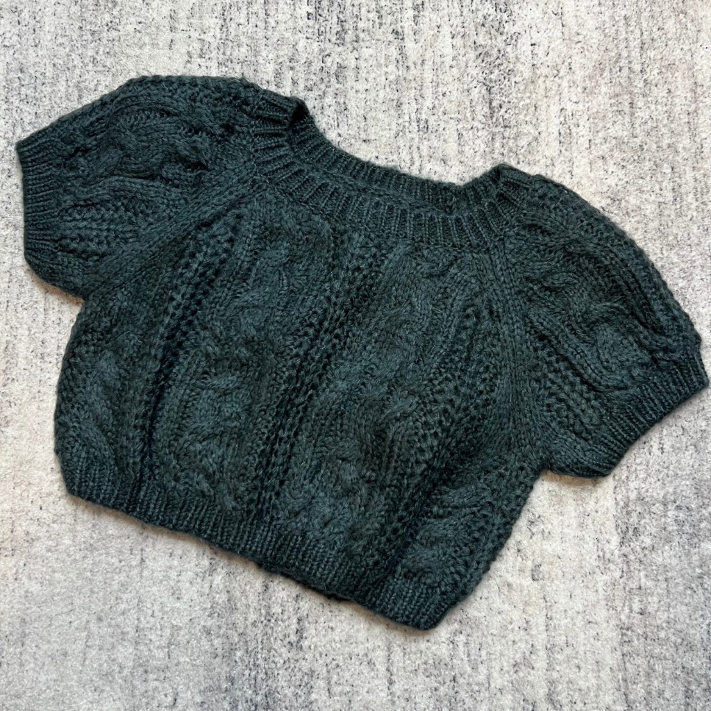 Áo len thừng croptop dài tay, áo cardigan len thừng dáng ngắn thời trang CHANGBASIC
