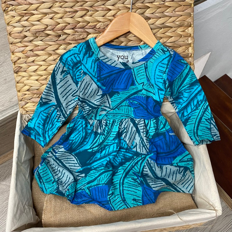 Váy cotton dài tay hoạ tiết hoa nhí siêu xinh cho bé gái size từ 10-24 cân