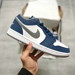 Giày jd low true blue - xanh viền bạc | high quality