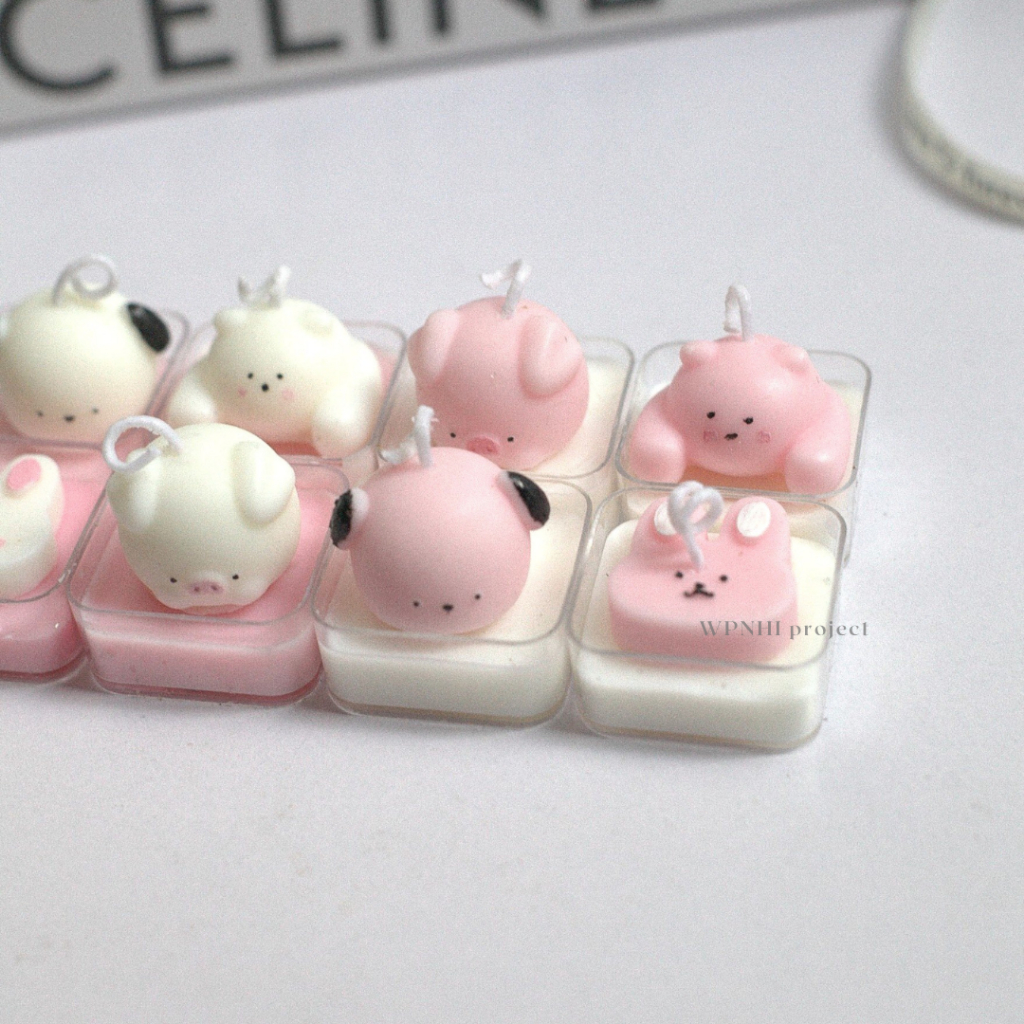 Nến Thơm Tealight WPNHI Tone Hồng, Sáp Đậu Nành,Tinh Dầu Thiên Nhiên - Trang Trí Decor Làm Quà Tăng