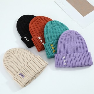 Mũ len, nón len beanie thêu chỉ chữ x giữ ấm mùa đông, mũ len thời trang nam nữ phong cách ulzzang