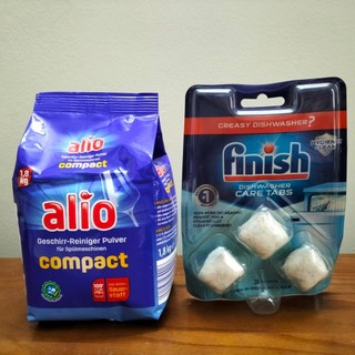 Bột rửa bát Alio 1,5kg dùng cho máy rửa bát (nhập khẩu chính hãng Đức) + Tặng viên Finish