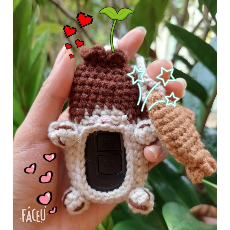 Túi đựng key và smarkey len handmade