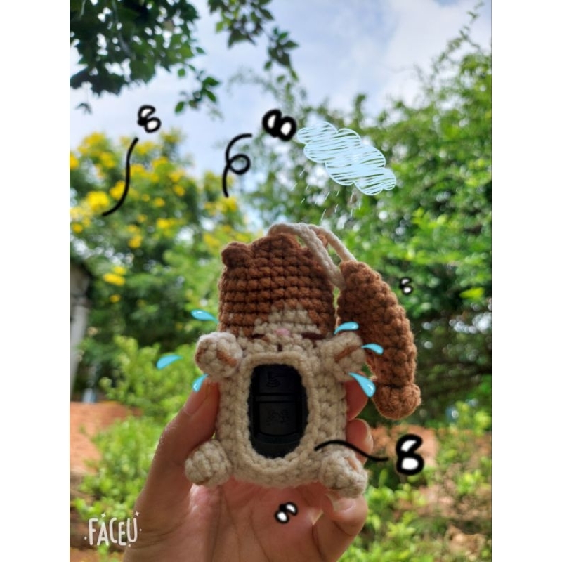 Túi đựng key và smarkey len handmade