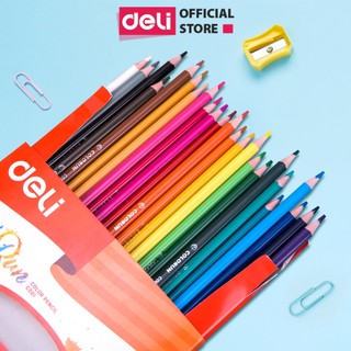 Bút Chì Màu Học Sinh Hình Tam Giác Deli - 12/18/24 Màu Sắc Tươi Sáng Không Dễ Gãy Không Độc Hại Tô Màu Vẽ Tranh Thiết Kế