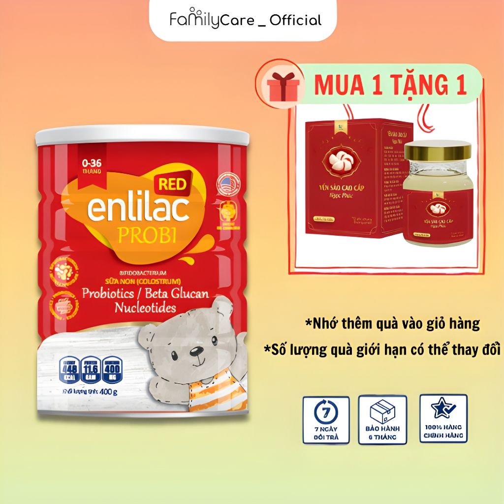 Sữa Enlilac Probi RED Lon 400g - Sữa Chuyên Biệt Cho Trẻ Bất Dung Nạp Lactose