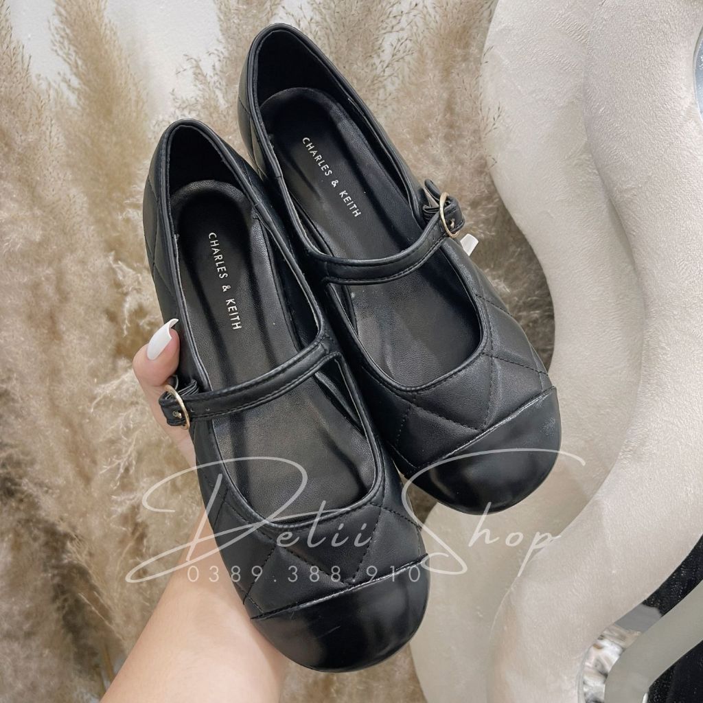 Giày búp bê nữ CnK Fullbox mũi tròn quai ngang phong cách tiểu thư sang chảnh D8675