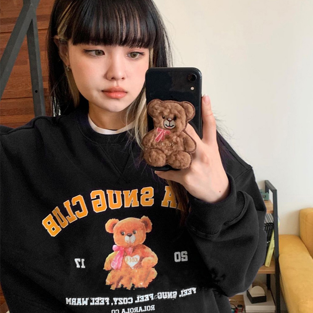 Áo Sweater HALEY HD407 Unisex Nam Nữ Phong Cách Hàn Quôc Form Rộng Chất Nỉ Bông Nỉ Lông Cáo Dày Dặn