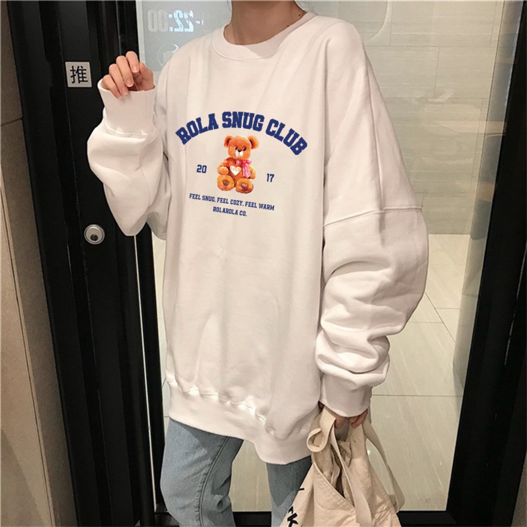 Áo Sweater HALEY HD407 Unisex Nam Nữ Phong Cách Hàn Quôc Form Rộng Chất Nỉ Bông Nỉ Lông Cáo Dày Dặn