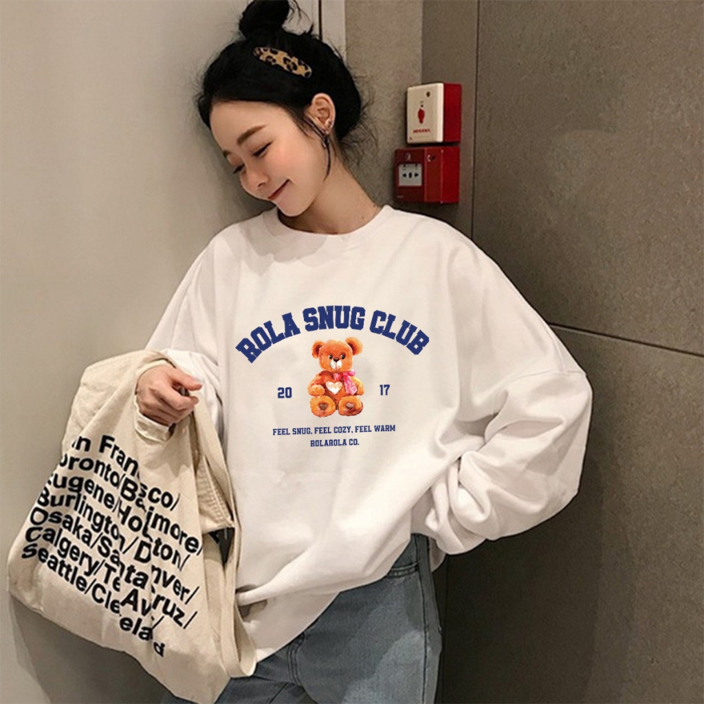 Áo Sweater HALEY HD407 Unisex Nam Nữ Phong Cách Hàn Quôc Form Rộng Chất Nỉ Bông Nỉ Lông Cáo Dày Dặn