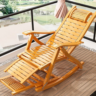Ghế bập bênh thư giãn bằng gỗ, Ghế xích đu gỗ tựa lưng thư giãn, thay đổi nhiều tư thế nằm