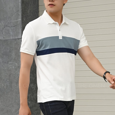 Áo Polo nam kẻ sọc Urban Polo Shirt thiết kế phối màu xen kẽ, 100% cotton, thoáng mát GM THE GMEN ELEGANT EST 2017