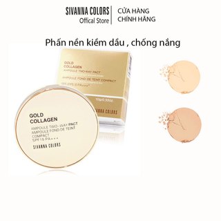  Phấn Nền SIVANNA COLORS Powder Gold Collagen HF675