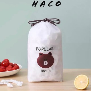 Túi 100 cái màng bọc thực phẩm có chun co giãn, đa chức năng,có thể làm mũ chụp tóc
