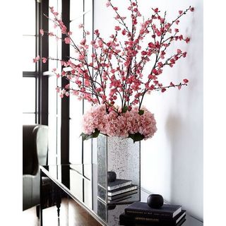 (FULL SIZE) Cành hoa đào giả trang trí siêu xinh loại cành cao 30cm-60cm-90cm